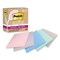 Post-it Notes Super Sticky 3 in. x 3 in. 100 Percent Recycled Paper Super Sticky Notes - Wanderlust Pastels (5-Pads/Pack)